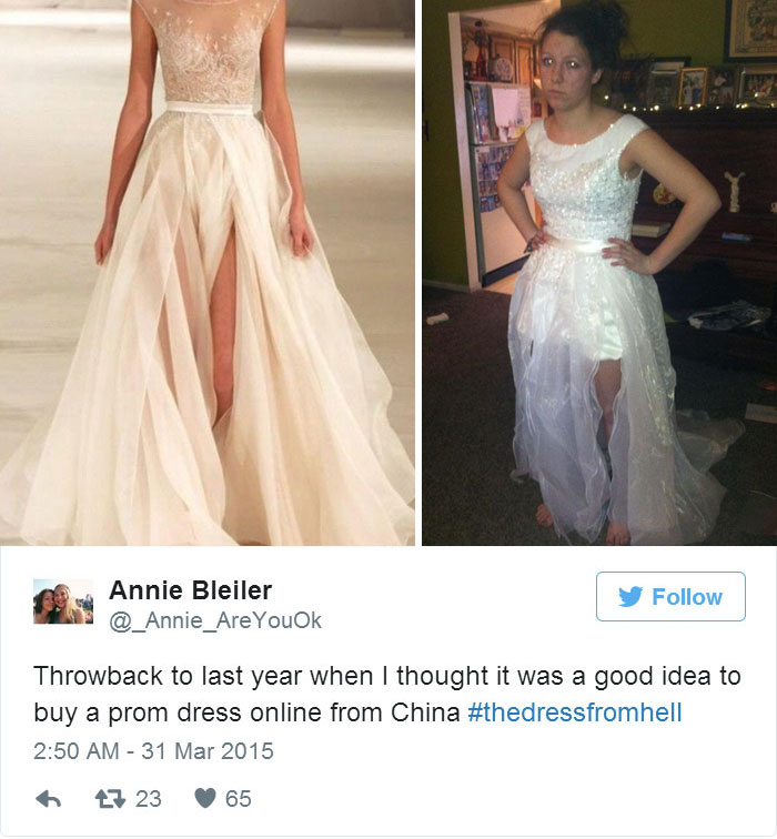 Throwback To Last Year When I Thought It Was A Good Idea To Buy A Prom Dress Online From China