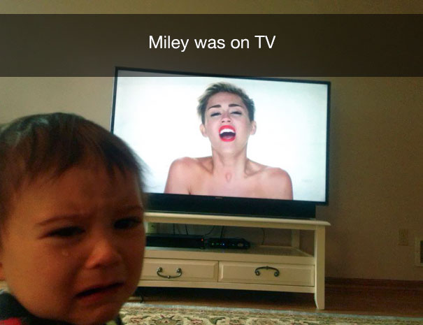 Miley was on TV