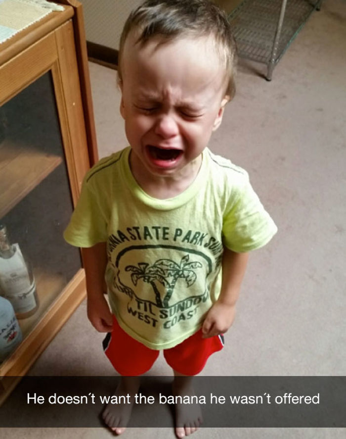 He doesn’t want the banana he wasn’t offered