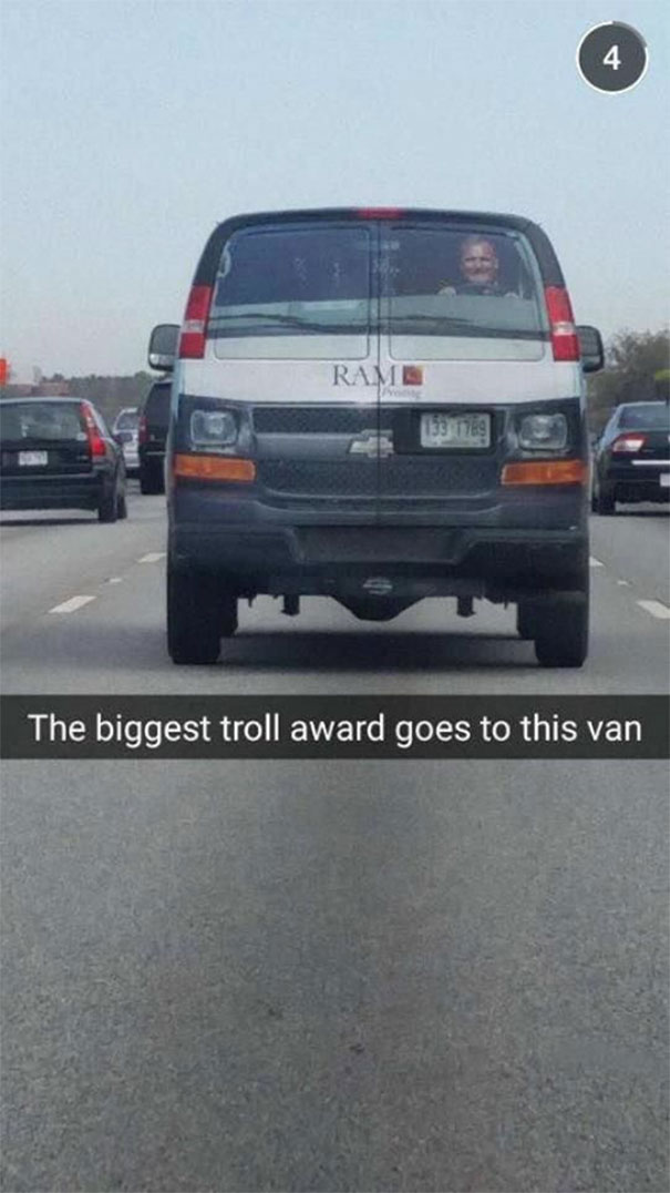 The Biggest Troll Award Goes To This Van