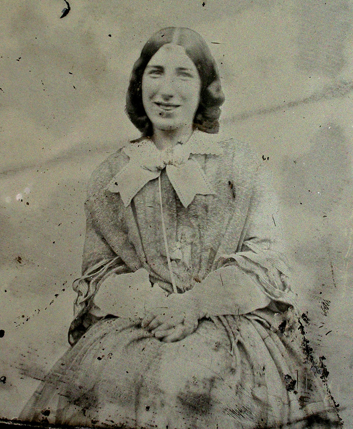 Smiling 1850s Lady