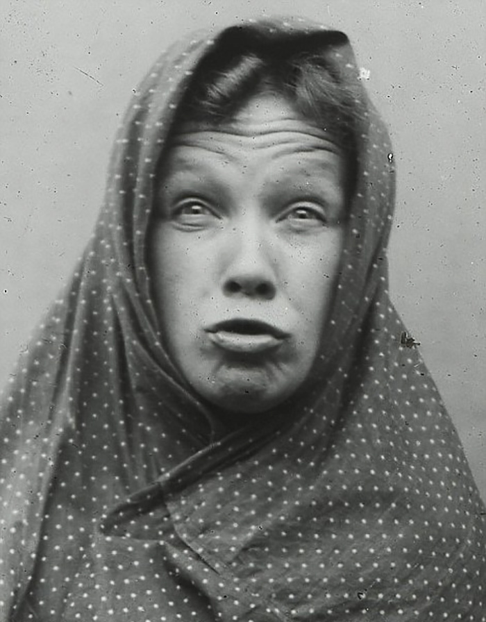 Victorians Pulling Face, 1900