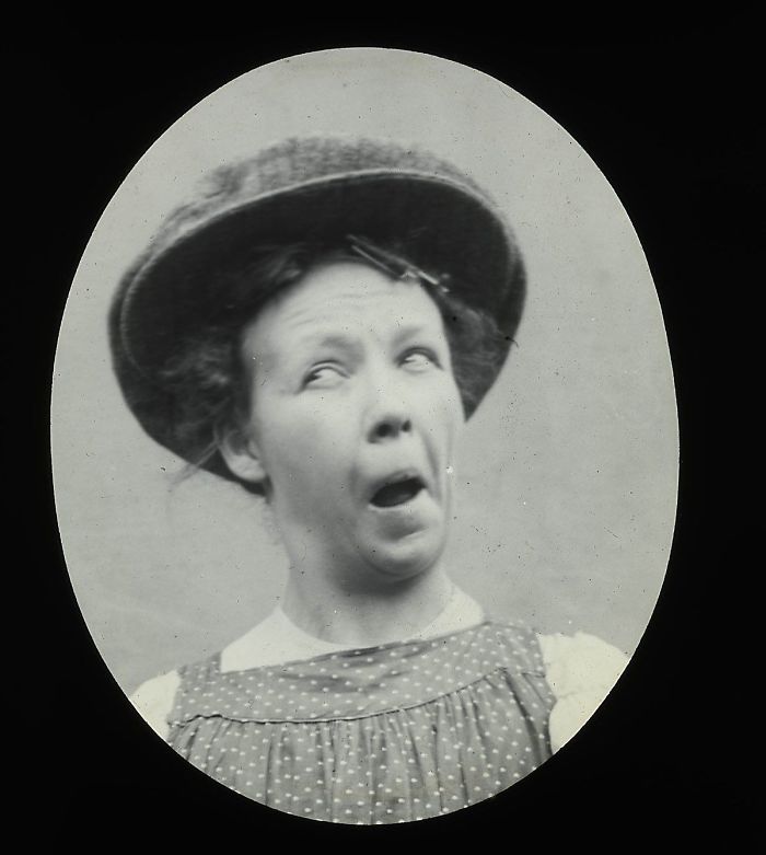 Victorians Pulling Face, 1900