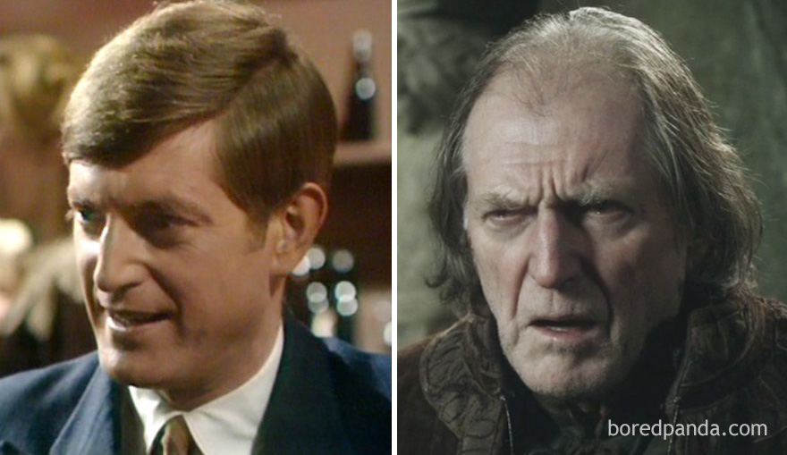 David Bradley As Colin Woodcock (In 1971's A Family At War) And As Walder Frey (In GoT)