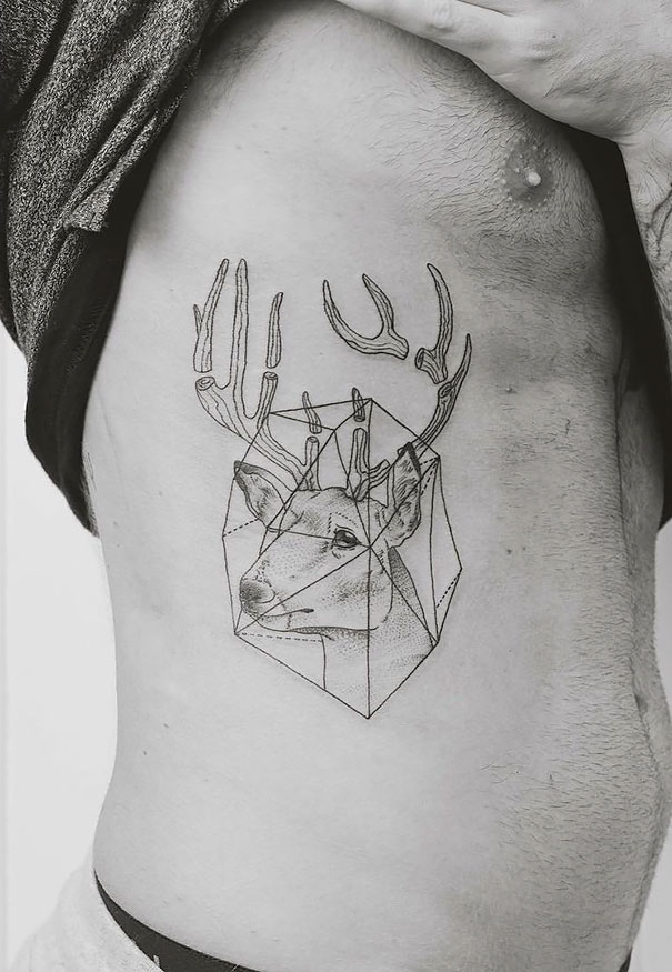 Geometrical Tattoos By Jasper Andres Beautifully Fuse Geometry With Nature