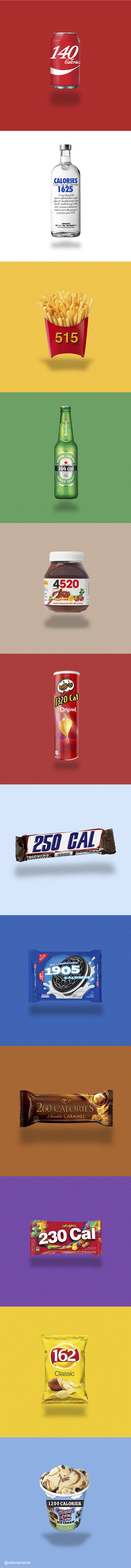 Food Logos Redesigned To Show Calorie Count