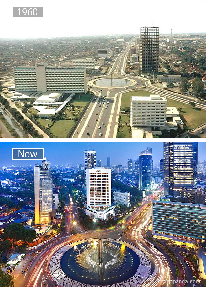 Jakarta, Indonesia 1960 And Now