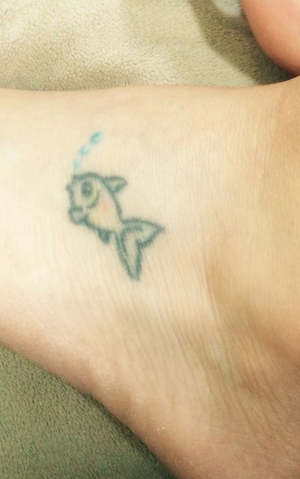 Fish foot tattoo