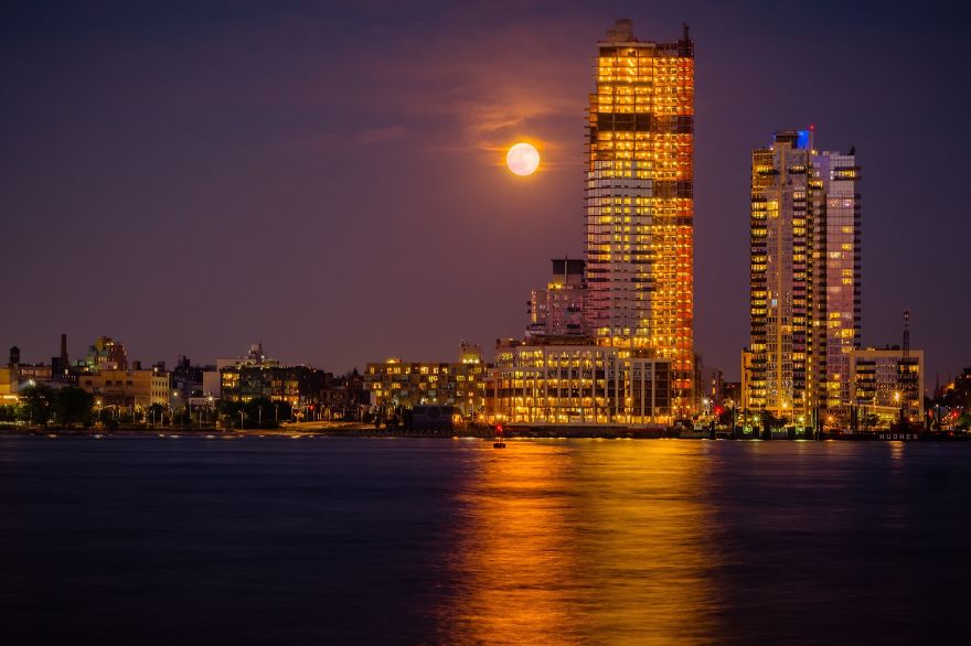 I Captured Full Moon During The Summer Solstice In New York City