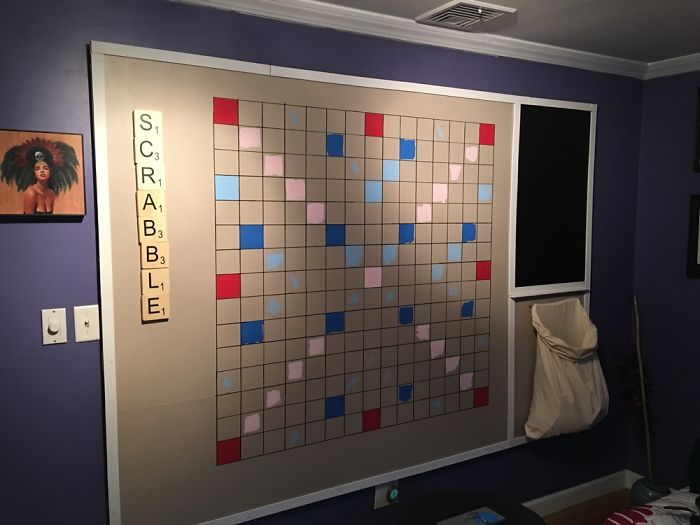 Homemade Life Sized Scrabble
