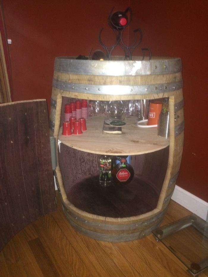 I Made A Wine Barrel Bar And You Can Make One Too!