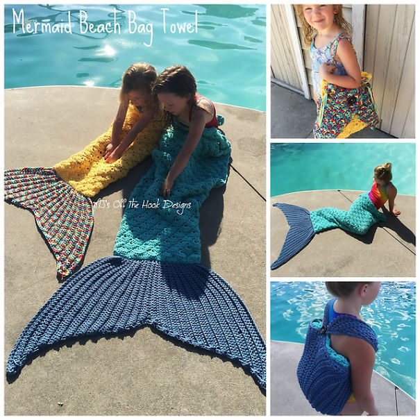 Great Idea! Magic Mermaid Beach Towel Actually Converts To A Travel Bag!