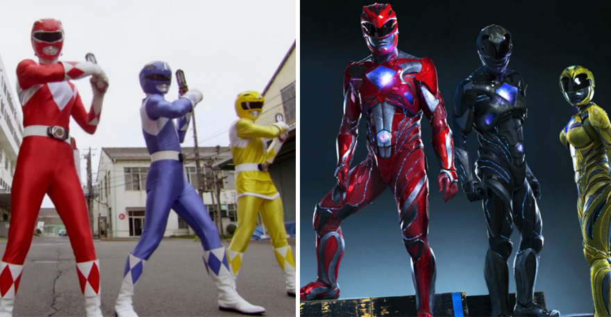 Image result for power rangers movies then and now