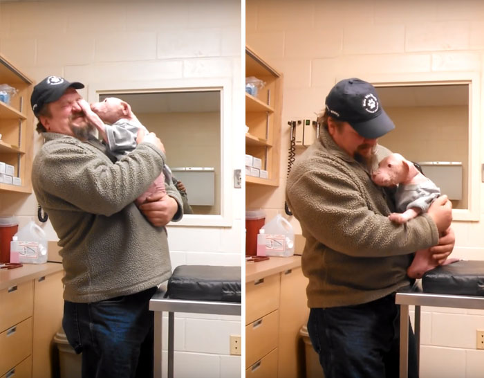 Pit Bull Pup Can't Believe His Rescuer Is Back To Adopt Him