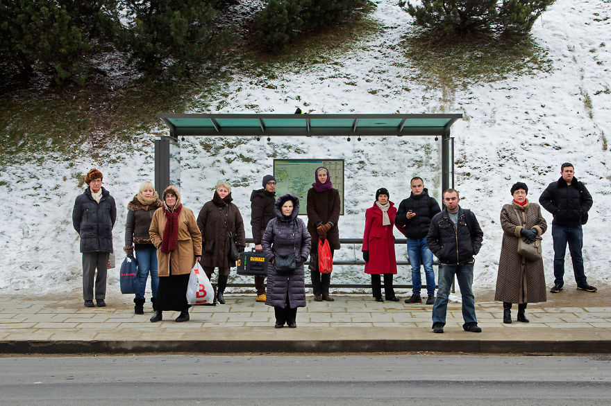 My Unstaged Portraits Of Strangers At Public Bus Stops