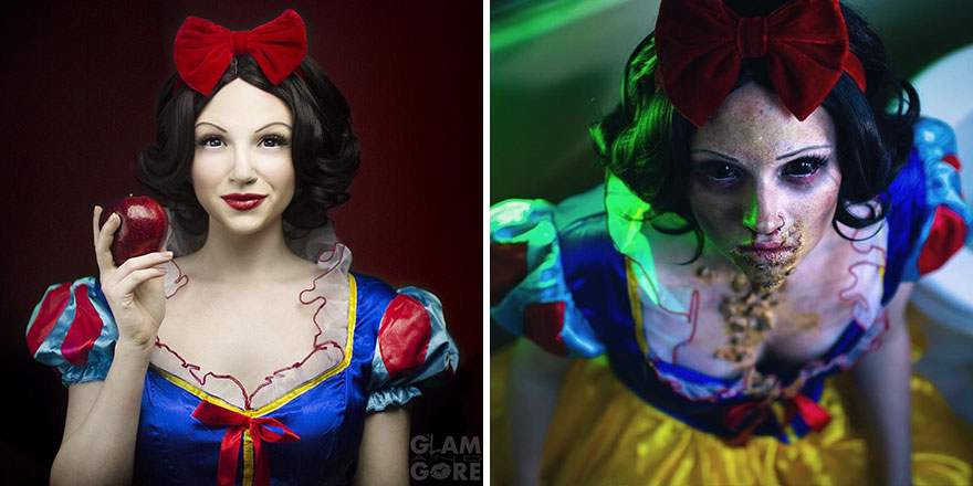 Snow White Before And After The Poisoned Apple