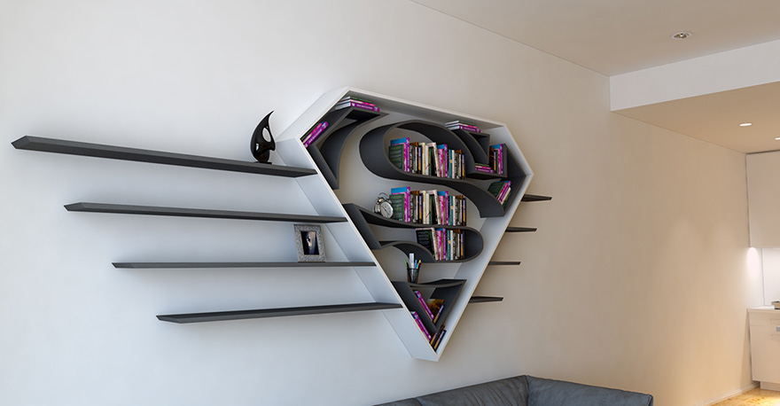 Superhero Bookshelves By Turkish Artist Burak Doğan