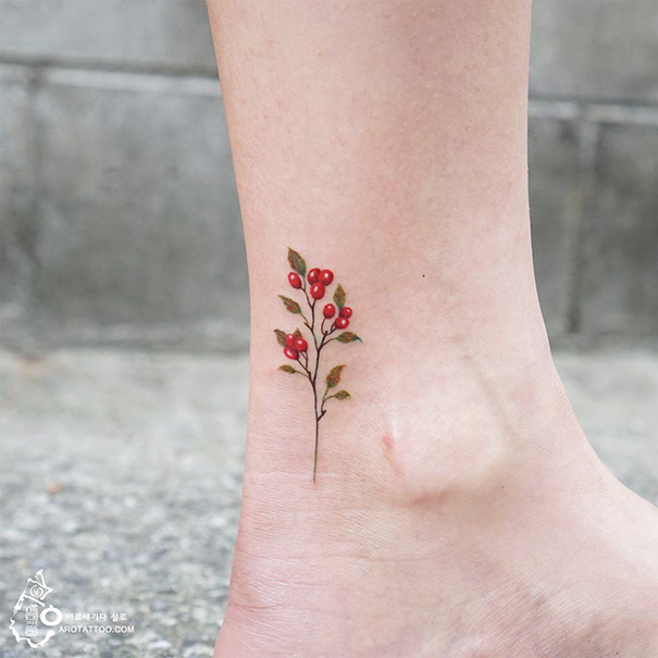 Foot Flower Tattoo by Art Faktors