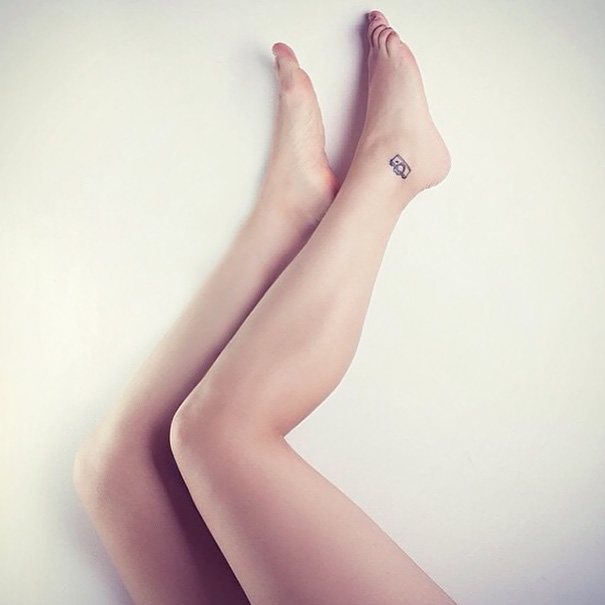 Photography ankle tattoo