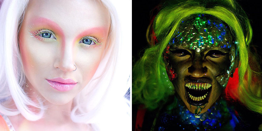 Mermaid Before And After Being Exposed To Toxic Waste