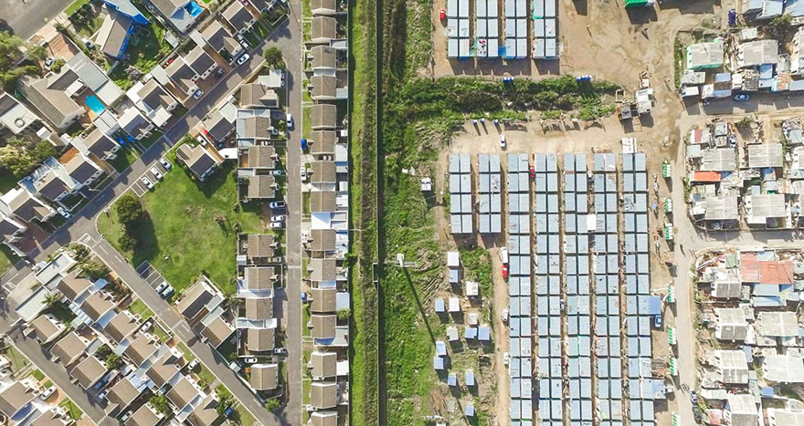 Lines Dividing Rich And Poor Captured With Drones