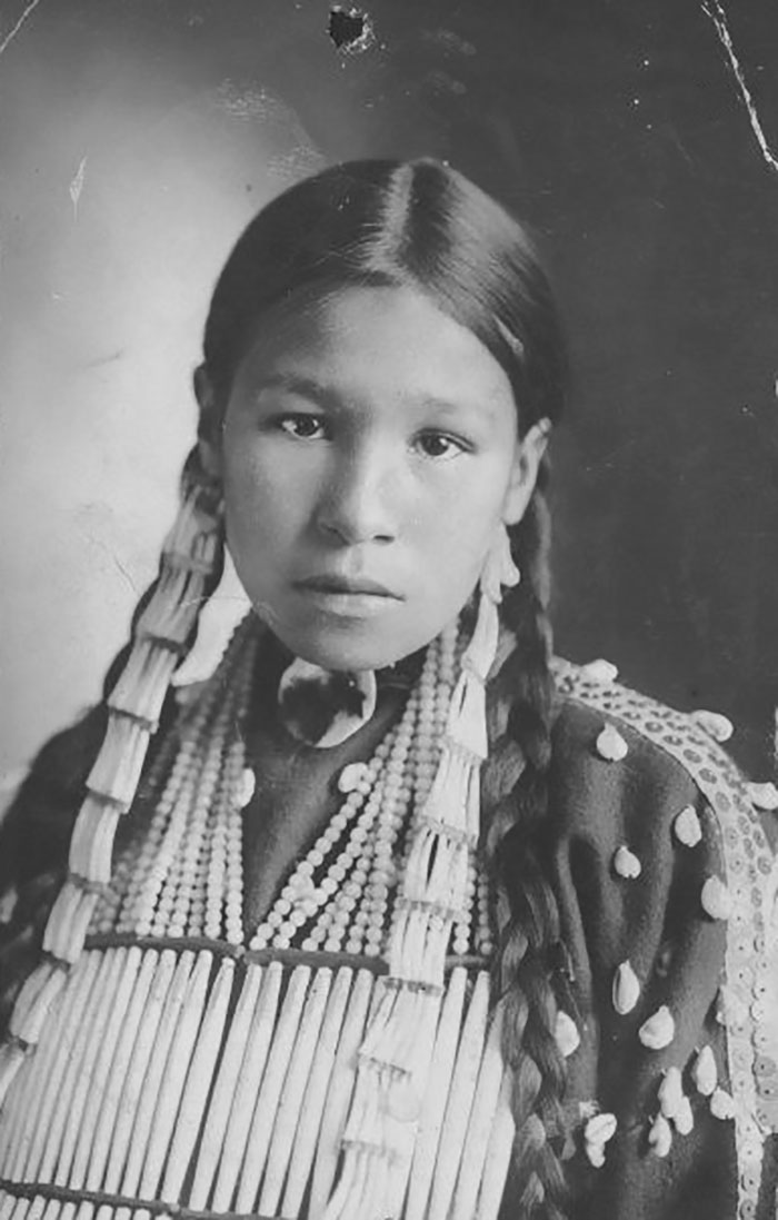 Unidentified Native American Girl, Lakota, 1890