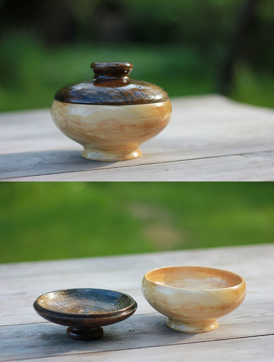 Unique Wood-turned Bowls And Vases