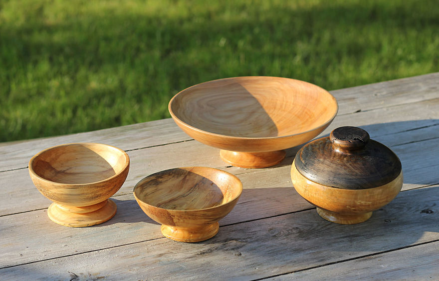 Unique Wood-turned Bowls And Vases