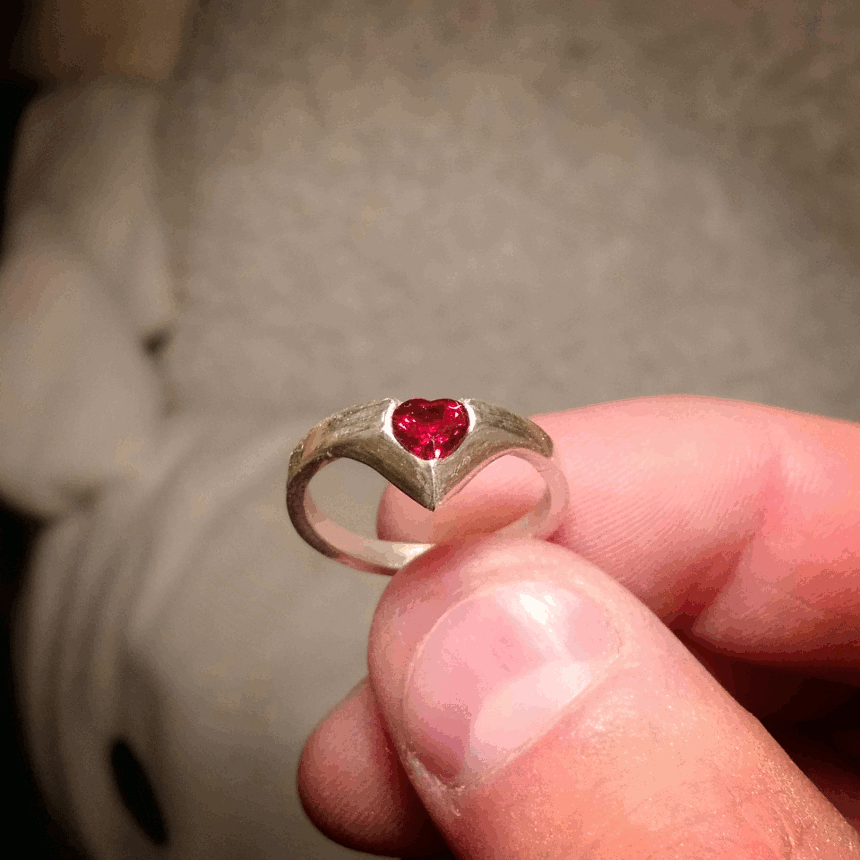 My Friend Made This Silver Ring For His Girlfriend Out Of Clay