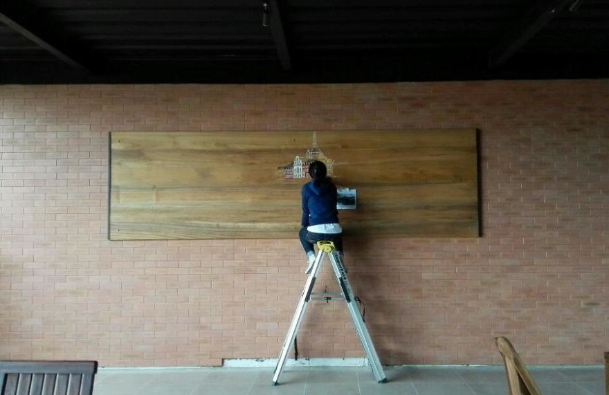 What This Mother Of Two Can Do To An Empty Wall? Just Simply A Very Talented Mom.
