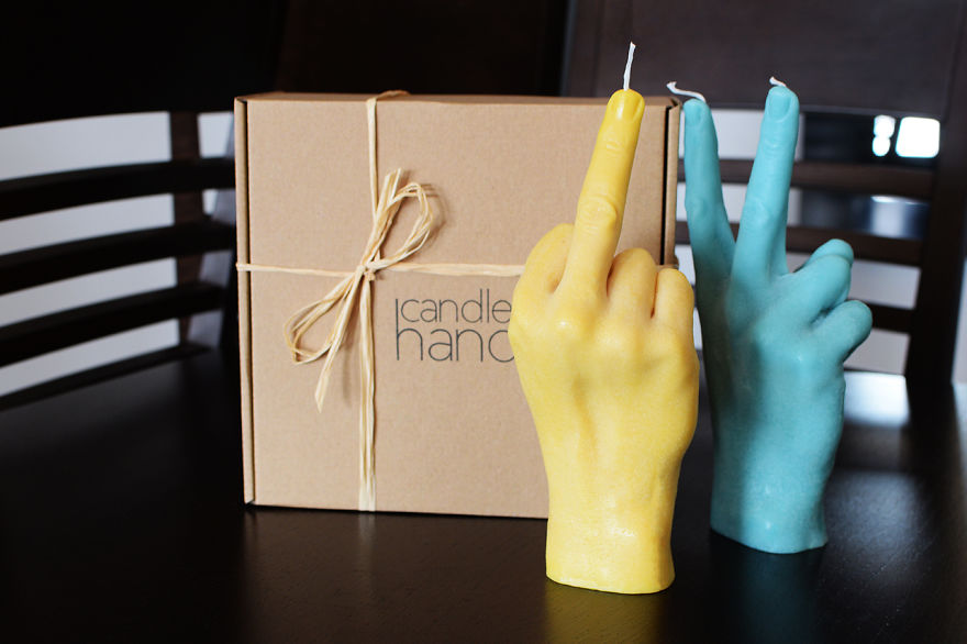 I Made Hand Gesture Candles