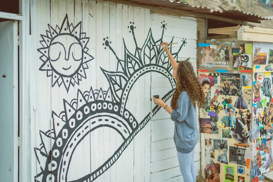 A Made This Mural For A Community Kitchen In Peru