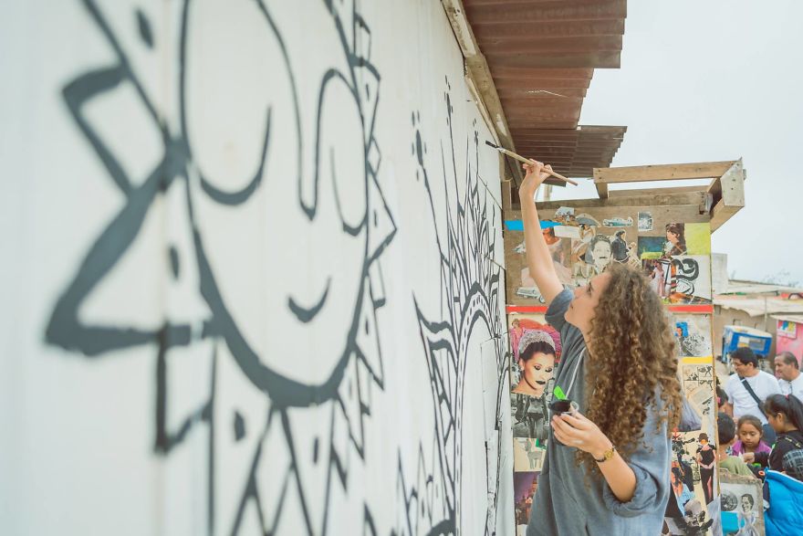 A Made This Mural For A Community Kitchen In Peru