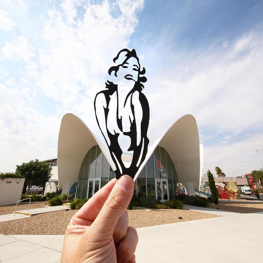 Marilyn's Dress Is The Entrance To The Neon Museum Of Las Vegas