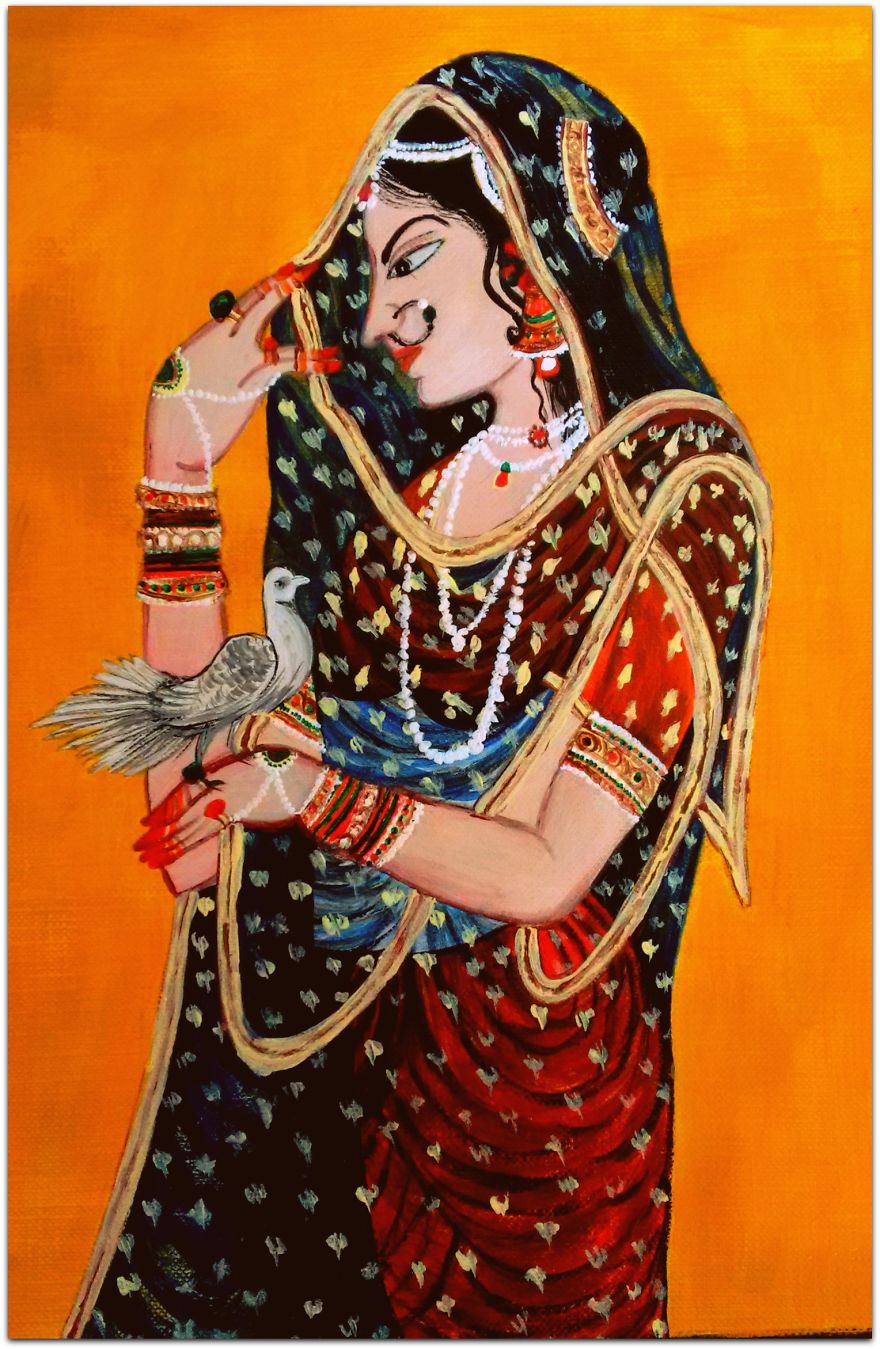 I Painted This Royal Lady To Represent The Old Ancient Mughal Era