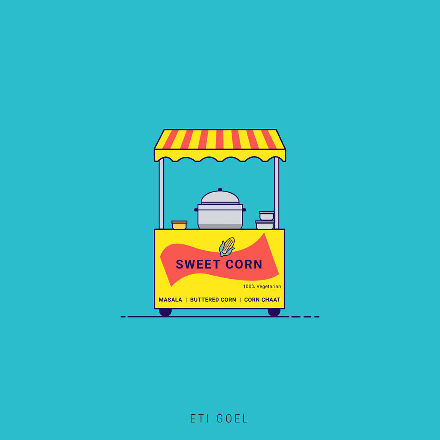 I Have Illustrated A Series On "the Joys Of Indian Street Food".