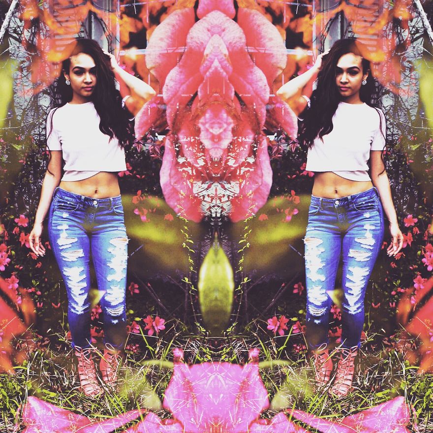 I Like To Overlay My Pictures With Pictures Of Flowers