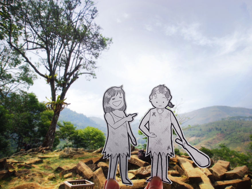 Meet The Flinstones! Abang & Neng Visited This Megalithic Site In Gunung Padang, Cianjur