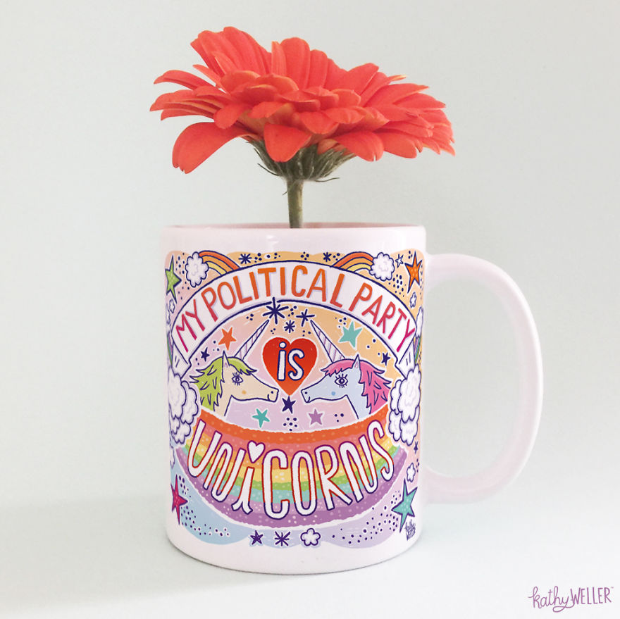 I Designed These Unicorn Mugs So We Can All Have More Peace & Love With Our Morning Coffee