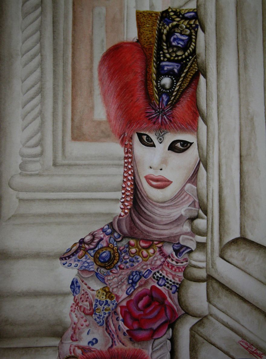 Carnival Of Venice: It Took Me Many Hours And Passion To Realize These Drawings