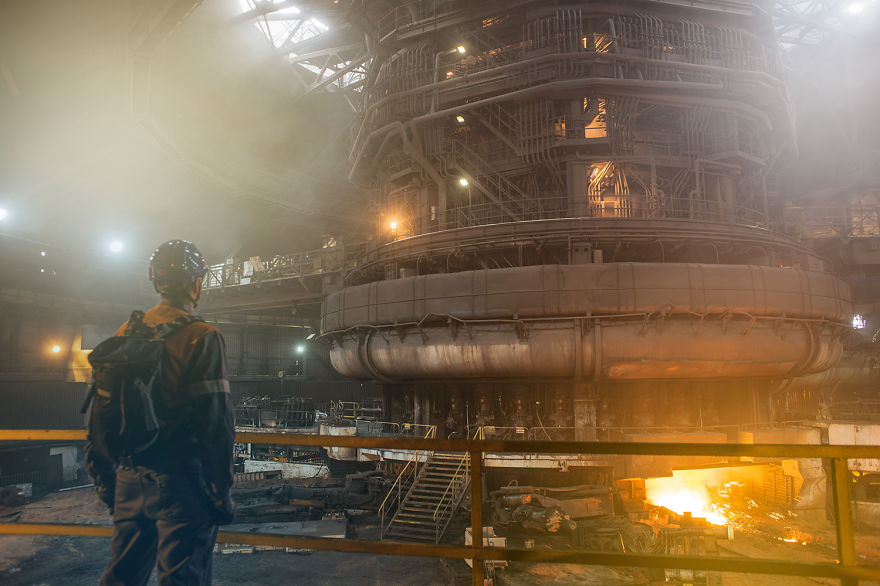 I'm One Of The Few Women Who Photographed Blast Furnace In One Of The Biggest Iron Works