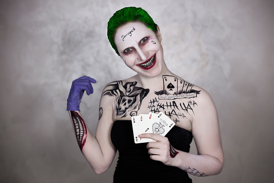 A Make Up Artist Spent 4 Hours Becoming Joker From Suicide Squad ...