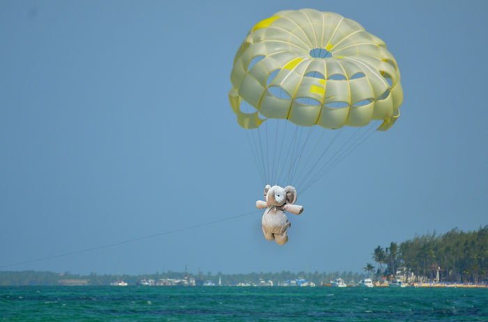 Parasailing In A Tropical Island
