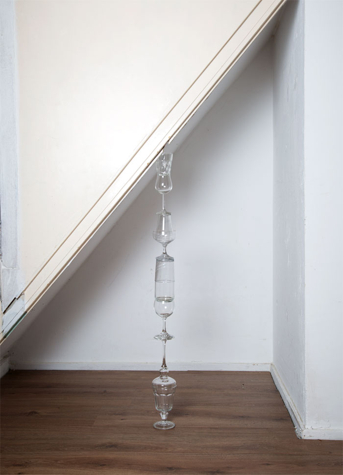 Pillars Of Home: I Balance Household Objects Into Floor-To-Ceiling Sculptures