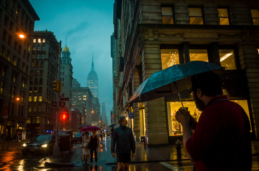 Gloomy Photos Of New York City Under The Rain