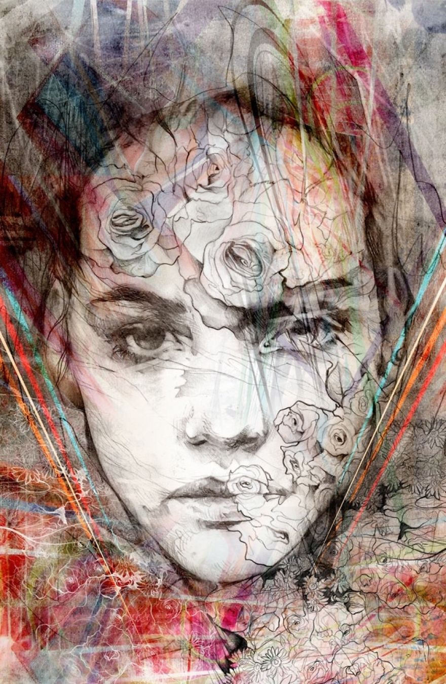 Soulful Mixed Media Portrait Paintings