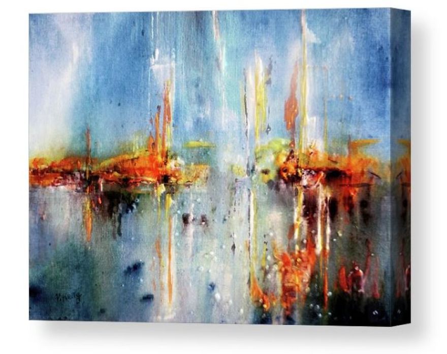 My Latest - An Abstract Painting Of The Sailing Boats'