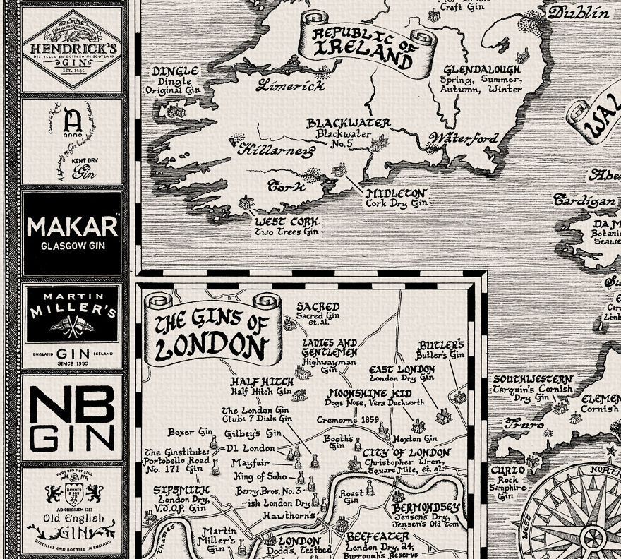 I Drew Gin & Whisky Maps That Took More Than 100 Hours To Make