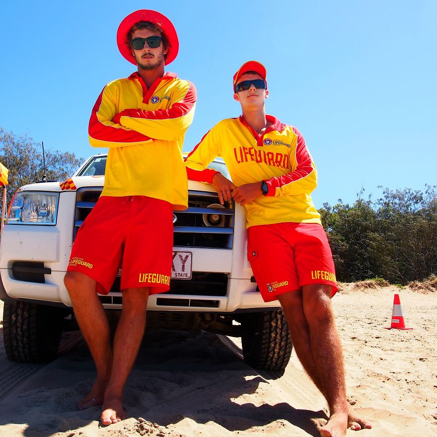 Sam And Ken, Lifeguards. Agnes Water, Queensland, Australia