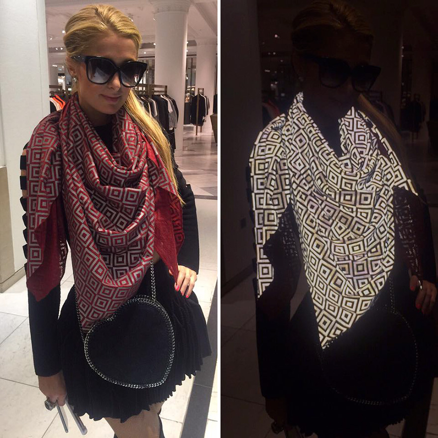 Anti-Paparazzi Scarf That Ruins Photos And Makes Flash Photography Impossible